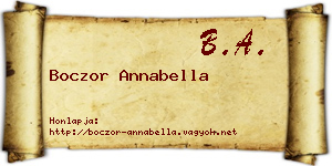 Boczor Annabella névjegykártya